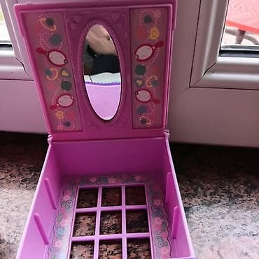 multifunkcionalni stol za igru: Set de igračaka – kućice i stojeći sat - Plastični stojeći sat u roze — 5