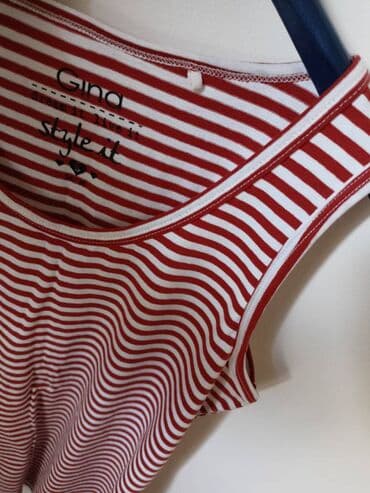 halteri h m: S (EU 36), Cotton, Stripes, color - Burgundy — 1