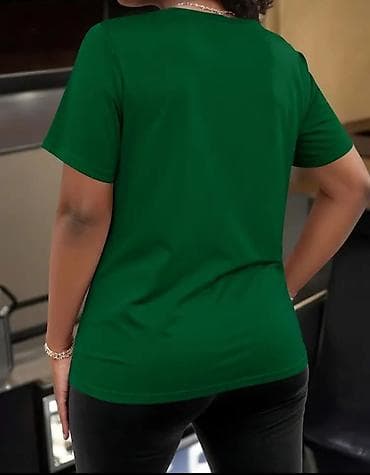 starke bele: Ženska majica kratkih rukava – tamnozelena - Boja: tamno zelena - — 5