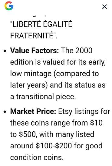 Knjige, audio i video formati: Francuski novčić od 1 evra – godina kovanja 2000. - Država: Francuska — 3