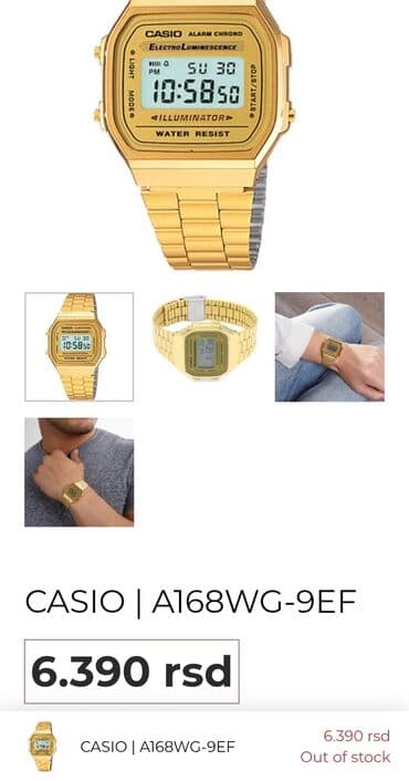 casio digitalni satovi: Klasični sat, Casio, Unisex — 12