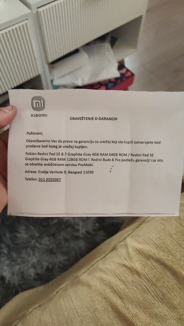 polovna klima: Na prodaju tablet Redmi Pad SE 8.7 u grafitno sivoj boji. Dolazi sa — 1