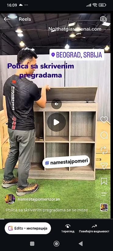 stender za odecu: -Polica sa skrivenim pregradama se se moze izraditi od materijala kao — 5