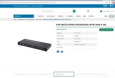 industrijske pegle na paru: *** AKCIJA *** #2608 SpeaKa Professional KVM svič 4 porta HDMI USB — 9