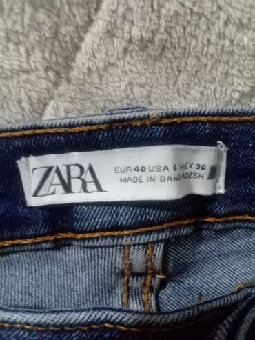zara cargo pantalone: 30, 30, Teksas, Normalan struk — 1