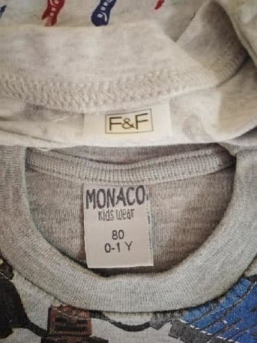 džemper i košulja: F&F, Komplet: Majica, Duks, 74-80 — 4