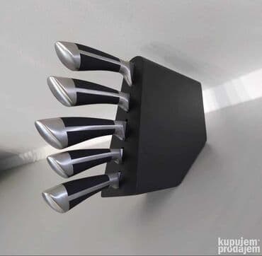 kutije za hleb metalac: Set noževa sa stalkom Cena 3700 Set kvalitetnih noževa sa elegantnim — 1