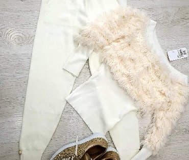 pantalone bez kaisa: S (EU 36), Jednobojni, bоја - Bež — 3