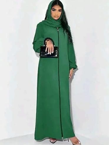 dm ešarpe: Duga abaja sa rajsferšlusom sprijeda i odgovarajućim šalom. - Kroj — 3