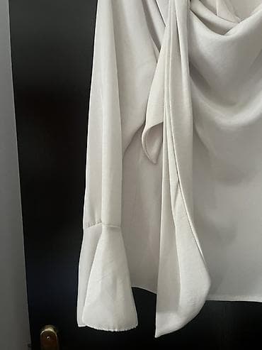 kosulja na preklop: NOVA ženska bluza – New Collection - Boja: svetlo bež/šampanj - — 3