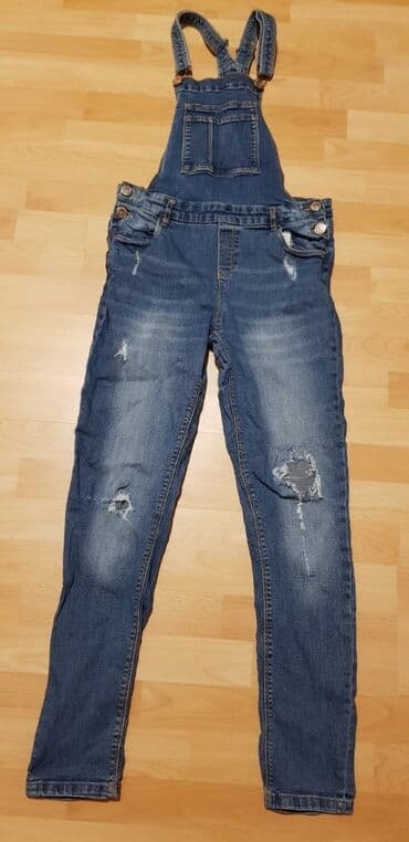 hello kitty h m: Jeans with suspenders, 164-170 — 1