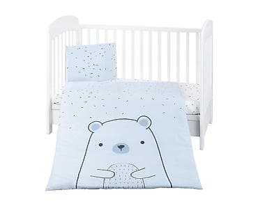 Posteljina navlaka 3 pcs Bear with Me blue – KIKKA BOO Šifra