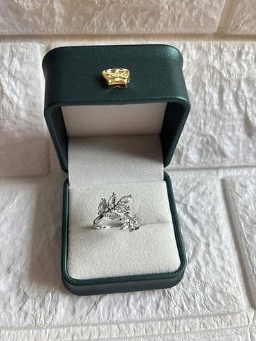 svecane haljine ruma: Prstenovi sa cirkonima podesivi– elegantni modeli. - Boja metala — 10