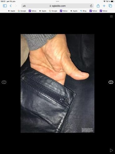 Coats and trench coats: Kozni prsluk L 100% Napa Tamnoplava boja Dzepovi su dupli — 3