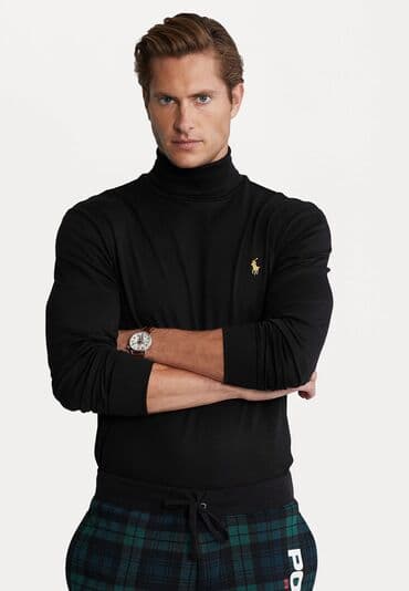 tech fleece s: Sweater, L (EU 52), Ralph Lauren, color - Black, Jersey — 3