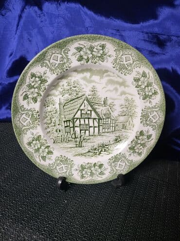 luminarc tanjiri metalac: Tanjir nov rucno graviran Engleska Staffordshire 70te. Tanjir nigde — 1