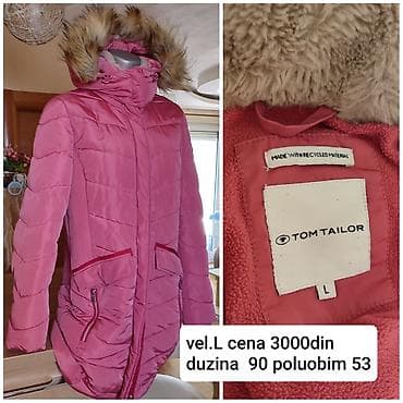 led parka: Tom Tailor ženska zimska jakna, ružičasta. - Model: duga, prošivena — 4