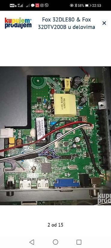 rep za sirene: Fox 32DLE80 i Fox 32DTV200B – delovi za TV Dostupne komponente: - — 3