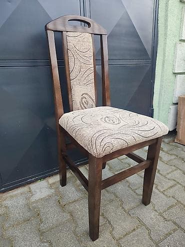 plasticni stolovi i stolice nova pazova: Drvena trpezarijska stolica sa naslonom - Konstrukcija: masivno drvo — 9