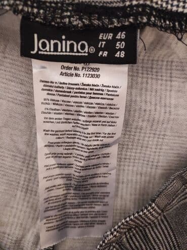 kompleti prsluk i pantalone: 3XL (EU 46), bоја - Siva, Karirani — 3