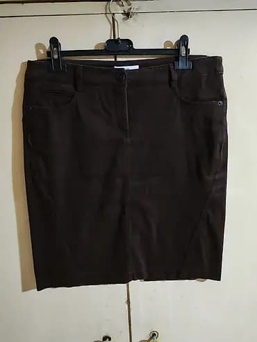 Smeđa suknja – HAPPENING basic - Model: uska pencil/pravolinijska