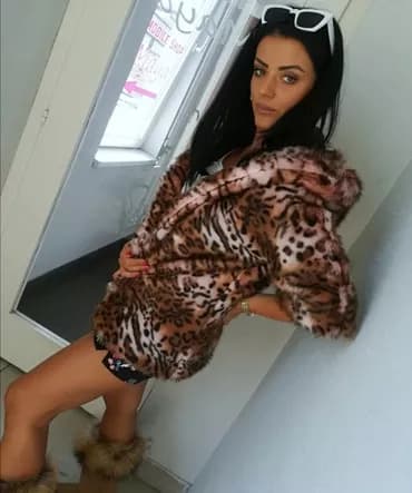 S, With lining, Faux fur, color - Multicolored