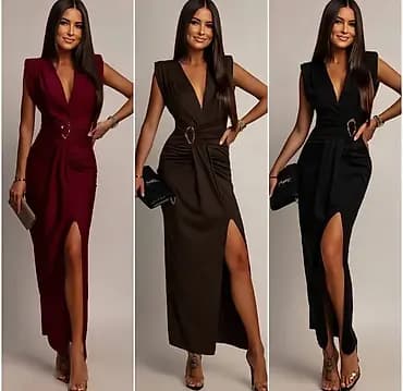 🔥Elegantna večernja haljina sa asimetričnim naborima
✅2600 din
