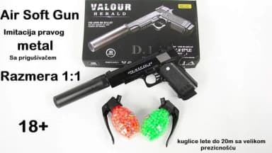 Cena 2050 din Valor herald dečiji pištolj sa prigušivačem je verna