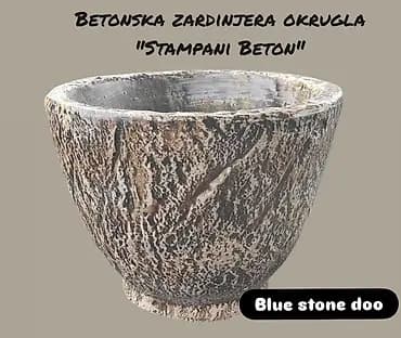 Betonska žardinijera – okrugla, “štampani beton” - Materijal