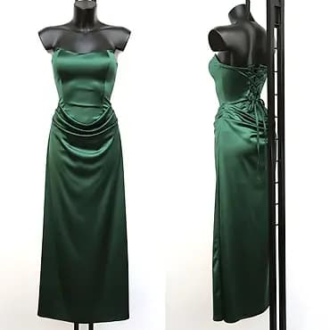 💫Prelepa Elegantna satenska večernja haljina bez bretela - Silueta