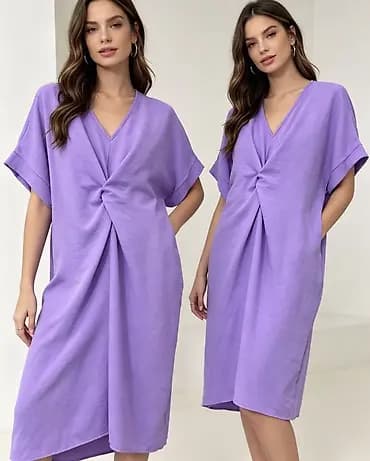 ✅Asimetrična haljina sa čvorom – komotna i elegantna
✅2000 din