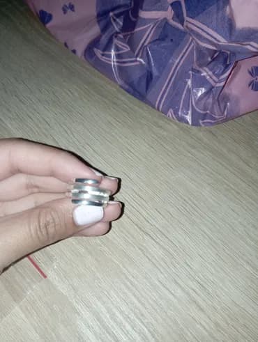 Set: Earrings, Ring, Material: Silver