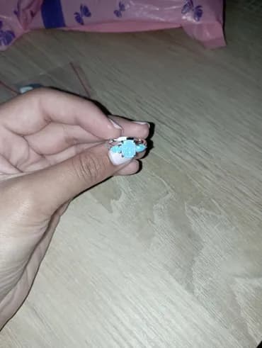 Set: Earrings, Ring, Material: Silver