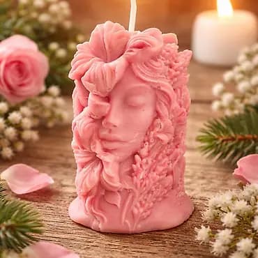 Ukrasne aromatične sveće “Boginja prirode” - Ručno livena dekorativna