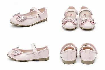 Dečije baletanke – svetloroze lakovane sa ukrasnom mašnom - Elegantne