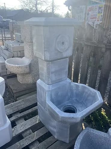 Baštenska česma/umivaonik od betona - Materijal: liveni beton
