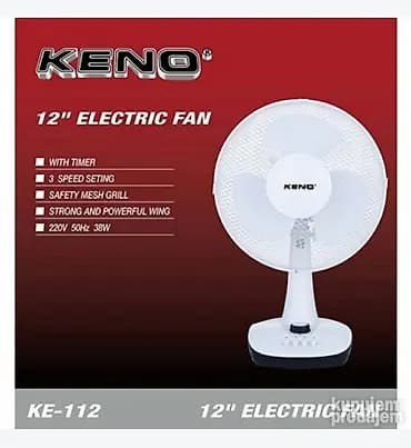 KENO KE-112 – stolni električni ventilator 12" - Prečnik: 12” -