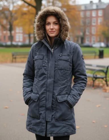 Jakna TOM TAILOR Denim PARKA sa puno džepova Extra model Vel L Nošena