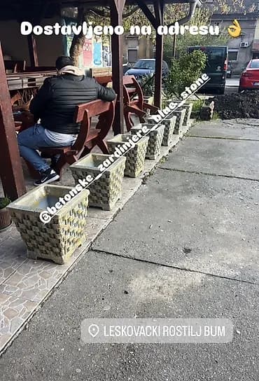 Betonske žardinjere – model “Blue Stone” - Materijal: armirani beton