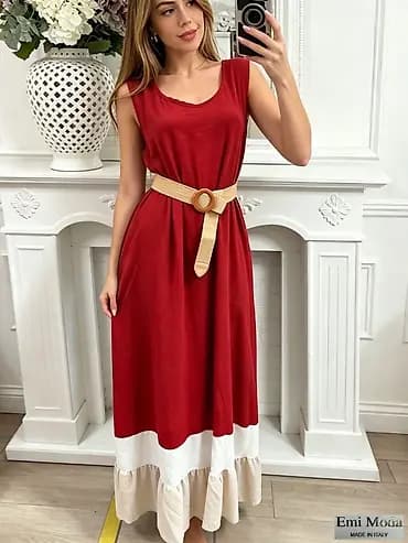 Letnja maxi haljina bez rukava – Emi Made in Italy 2050 Din S M L