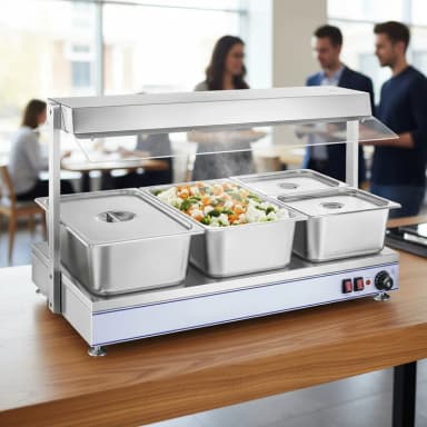 Topli stand – Ploča za grejanje sa lampom 🍽️ Topli stand sa pločom za