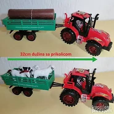 Traktor sa Prikolicom NOV Igracka za Decake Samo 699 Dinara AKCIJA