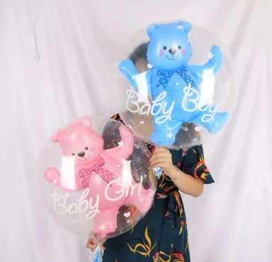 Prozirni baloni za bebe i decu 2u1. U unutrašnjosti balona se nalazi