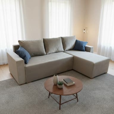 Ugaona garnitura "Mataro" Krajnjih dimenzija 240x150 Dvosed se izvlaci