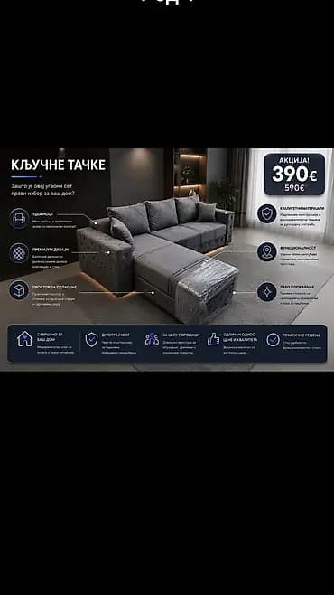 Ugaona garnitura i kreveti – premium komfor i pametna funkcionalnost