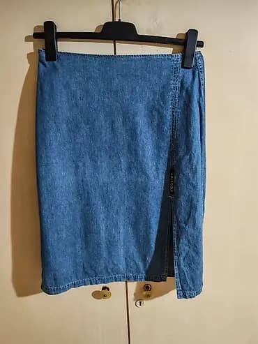 Pliširana teksas suknja – Industry - Klasičan kroj olovka/prav