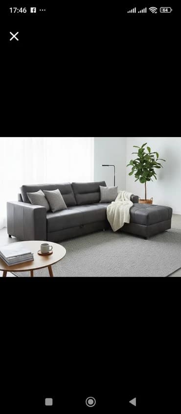 Ugaona garnitura sa MEMO PENOM ležajem i prostorom za odlaganje. -