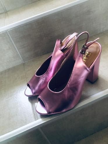 Ženske sandale na petu – metalik ružičaste - Model: peep-toe na lalafo.rs — 4 Ženske sandale na petu – metalik ružičaste - Model: peep-toe — 4