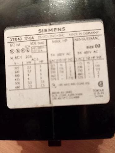 Home & Garden: SIEMENS POMOĆNI KONTAKTOR 3TB40 22 -OA | SIEMENS pomoćni kontaktor at lalafo.rs — 5 Home & Garden: SIEMENS POMOĆNI KONTAKTOR 3TB40 22 -OA | SIEMENS pomoćni kontaktor — 5
