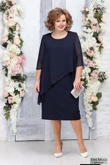 Elegantna ženska haljina od 2XL do 4XL - Kroj: dvoslojni dizajn sa na lalafo.rs — 3 Elegantna ženska haljina od 2XL do 4XL - Kroj: dvoslojni dizajn sa — 3